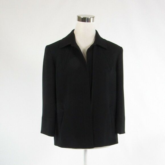 Louben black open front blazer jacket 6 - Picture 1 of 8